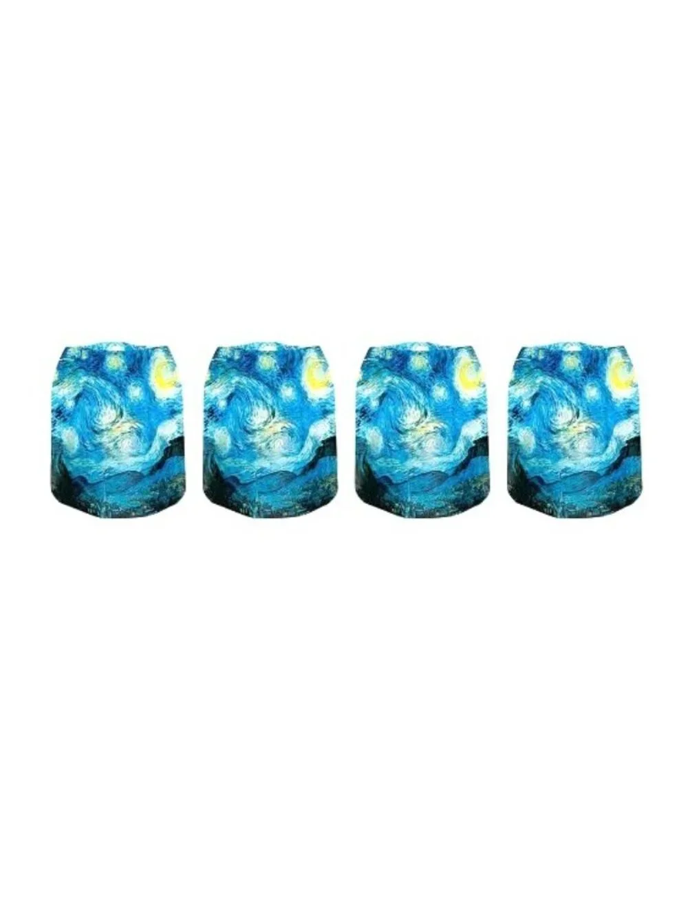 Luminary Lanterns Floating Set of 4 LED Candles Reusable Van Gogh Starry Night